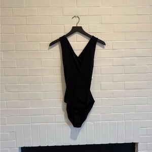 NWT Charlotte Russe Black Criss-Cross Bodysuit One Piece